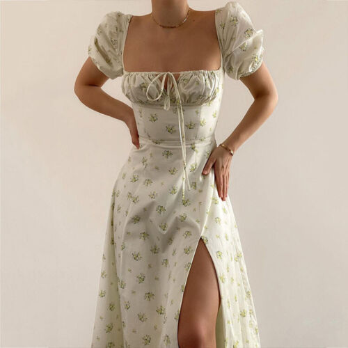 Summer New Printed French Floral Backless Slim Suspender Women Dress - Picture 11 of 24