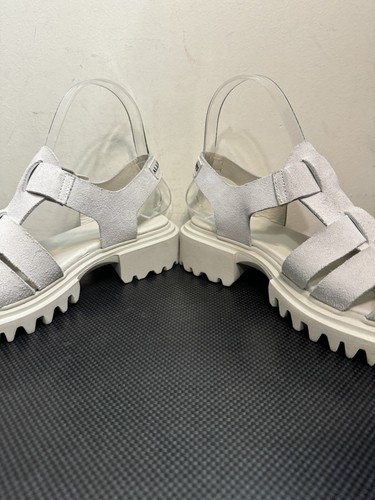 Allsaints Nessa Chunky Leather Chalk White Sandals Women’s Size 5 VG Condition - Picture 7 of 17