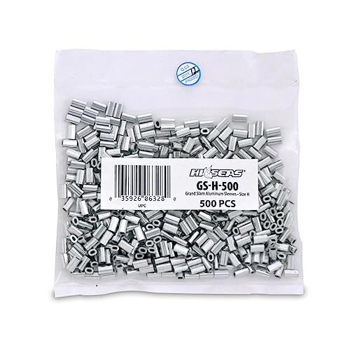 HI-SEAS Grand Slam Aluminum Sleeves, 1.2 mm ID, use with 100  Assorted Styles 