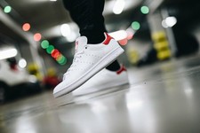 adidas stan smith white red multi