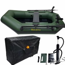 DELTA FISHING Schlauchboot Green Hunter 210x132cm LUXUS Ausstattung & 0,9mm PVC