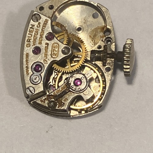 Gruen Watch Co. Movement 17 Jewel Parts/Repair Gruen 275 Good Staff - Picture 3 of 6
