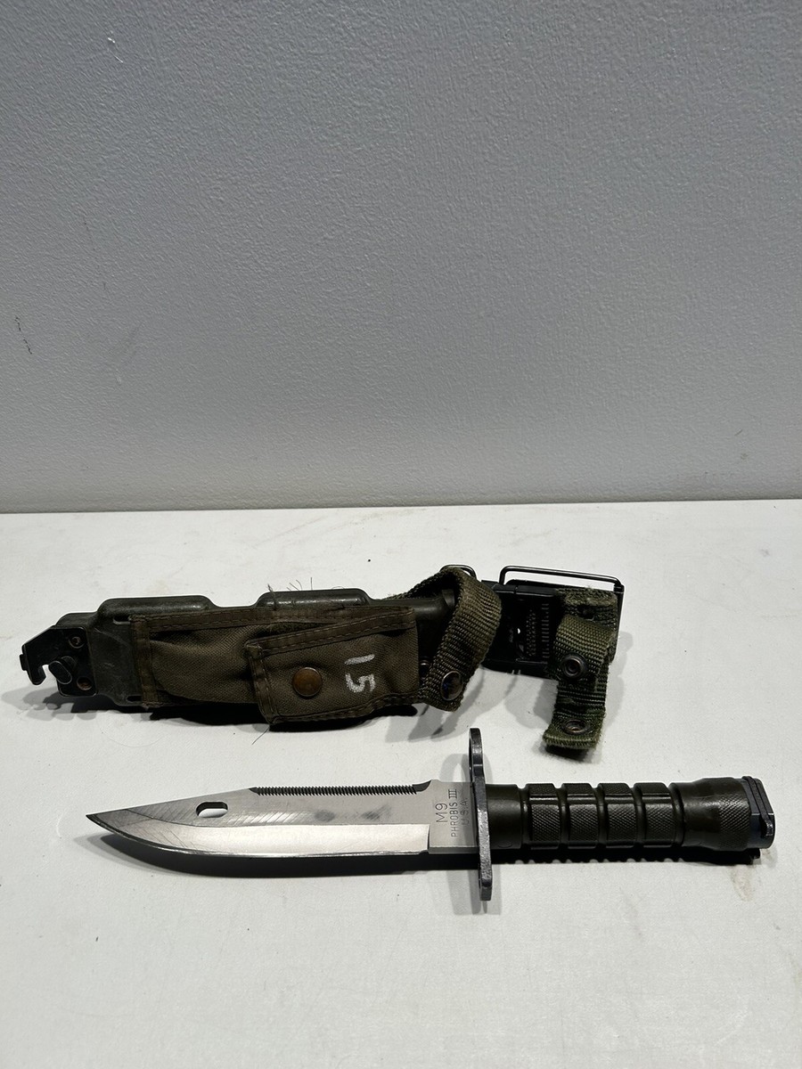 PHROBIS III US M9 Military Fixed Blade with Scabbard Case