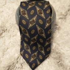 Briar Handcrafted Italian Fabric Made In USA Paisley/Abstract Pattern Necktie...