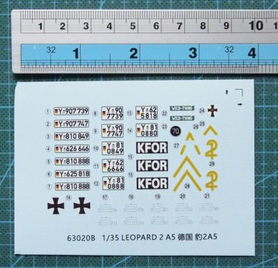 1/35 decals  LEOPARD II 2 A5 for model kits 63020B