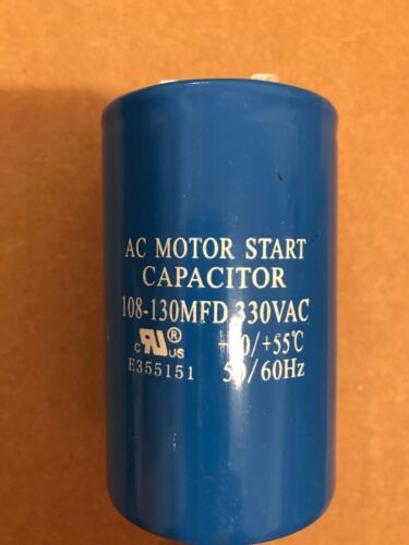 Motor Starting Capacitor 108 - 130 MFD 330 VAC 50/60 Hz UL Listed, 105 - 126*  - Picture 1 of 3