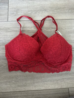 PINK VICTORIA SECRET BRAND NEW SEXY RED PUSH UP BRA SIZE MEDIUM