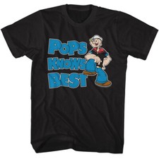 Popeye The Sailor Man Vintage Cartoon Pops Knows Best Men's T Shirt
