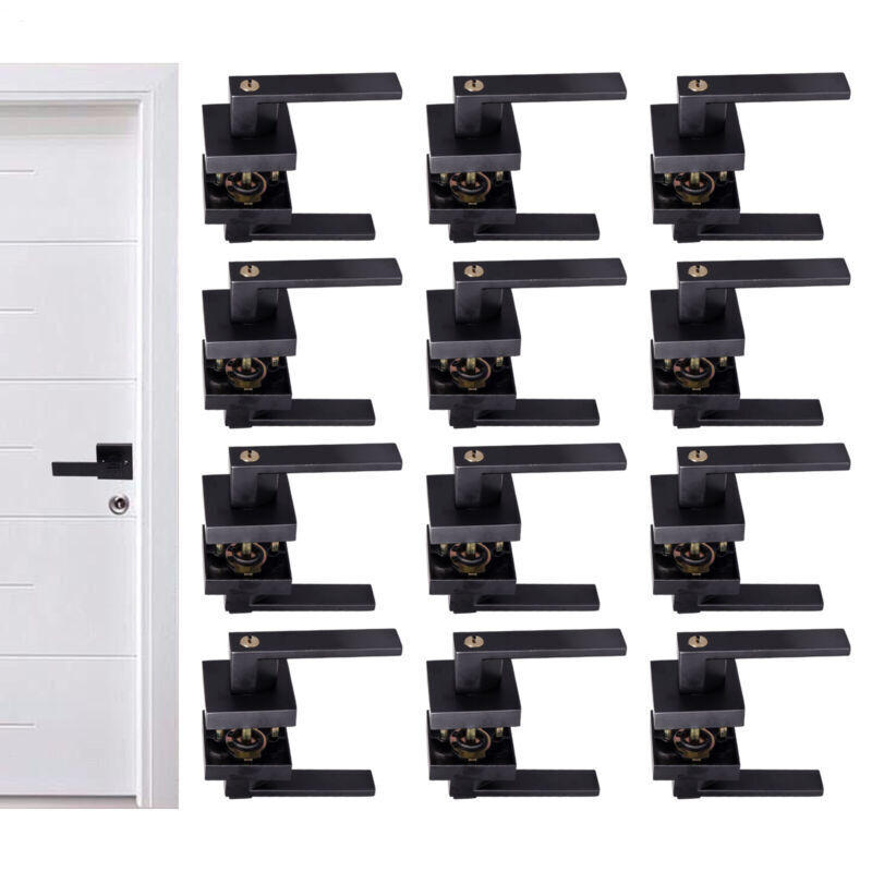 12-Pack Reversible Door Levers for Hallway Closet Passage Deadbolt Installation