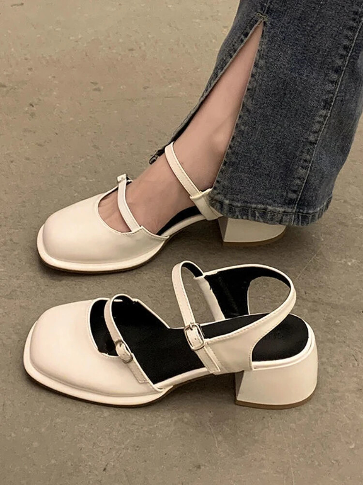 Korean Fashion Summer Beach Sandals for Women Hollow Design Party Shoes-image