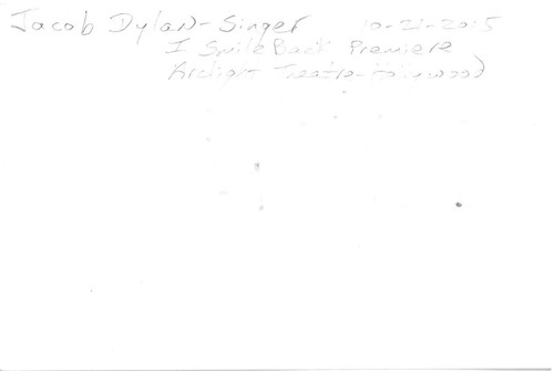 Jakob Dylan Signed Wallflowers Autographed 4x6 Index Card BECKETT #BE90302 - Picture 2 of 2