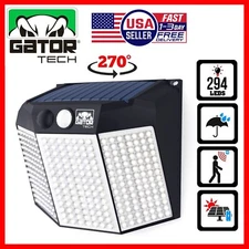 Solar Power 294 LED PIR Motion Sensor Outdoor Security Garden Wall Lamp Light