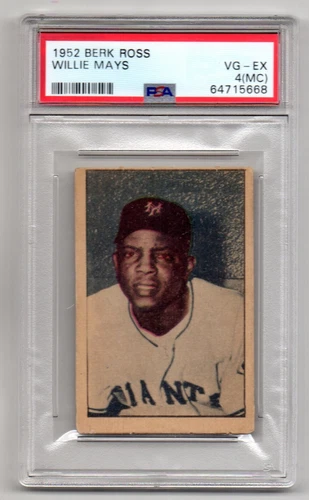 1952 Berk Ross Willie Mays New York Giants HOF PSA 4 VG-EX (MC) VINTAGE 1950S