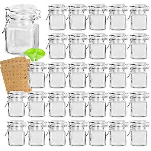 Spice Jars Airtight 4 oz small mason Glass Jars with Leak Proof