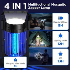 Bug Zapper Outdoor & Indoor,5000Mah Rechargeable 4 in 1 Mosquito,4200V LED Light
