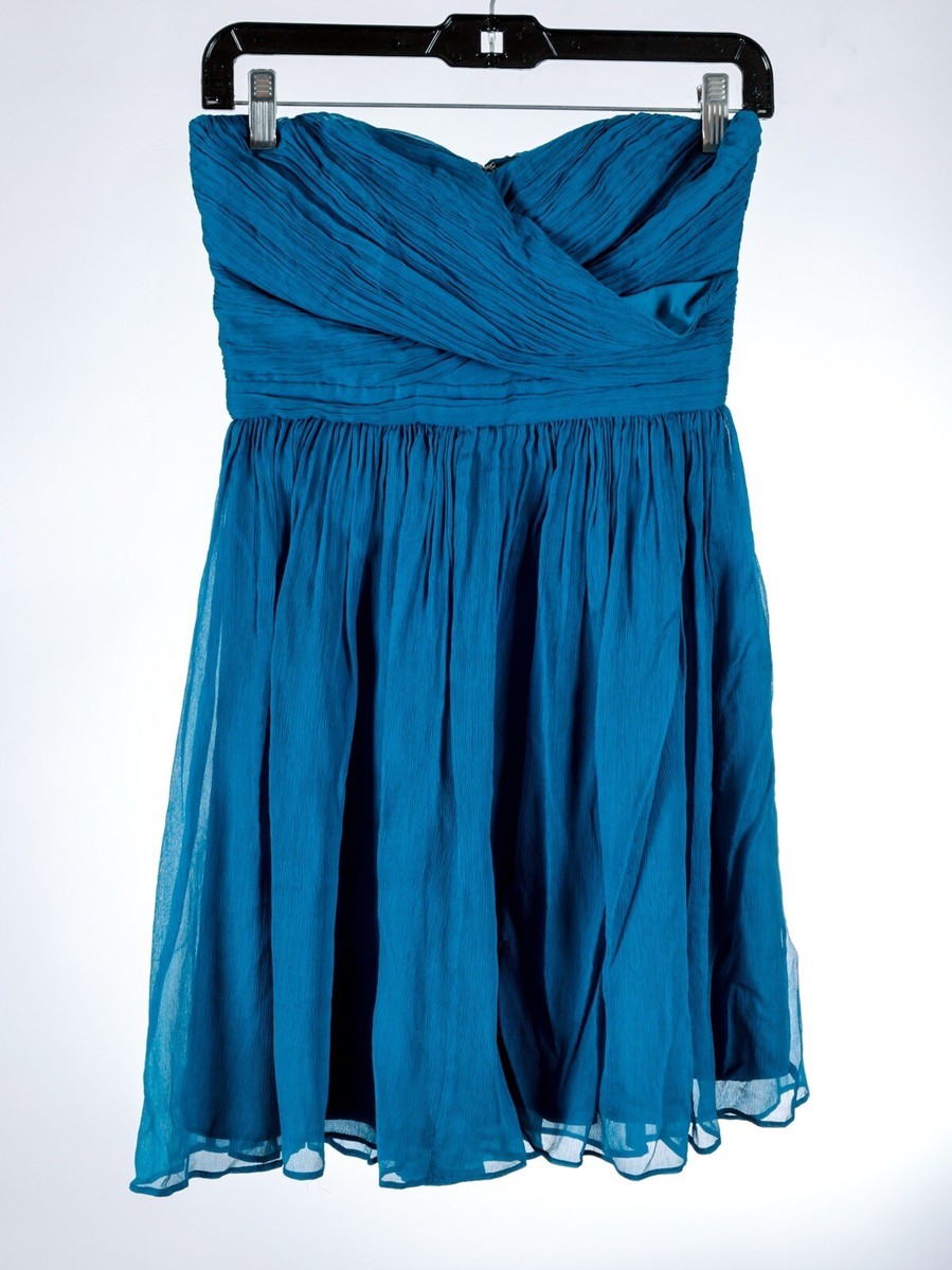 j crew bridesmaid dress size chart J. Women’s 0 Blue Strapless Sweetheart 100% Silk Lined Fit & Flare Size:US size 16W