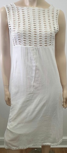 Vestido PHILOSOPHY DI ALBERTA FERRETTI Blanco Corte Corpiño Sin Mangas Forrado - Imagen 2 de 10