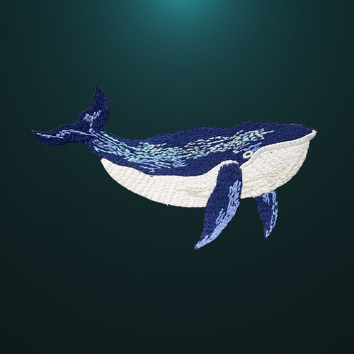 1 par de parches bordados para ballenas plancha animal a coser bolsa de ropa aplique hágalo usted mismo - Imagen 2 de 11