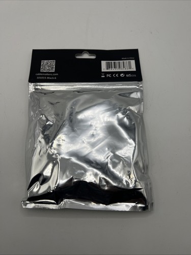 Cable Matters Mini DisplayPort to DisplayPort in Black 6 Feet NEW SEALED Gold - Picture 2 of 2