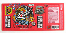 Crosstown Brewing RAD - HARD SELTZER - GRAPEFRUIT beer label TC 12oz STICKER