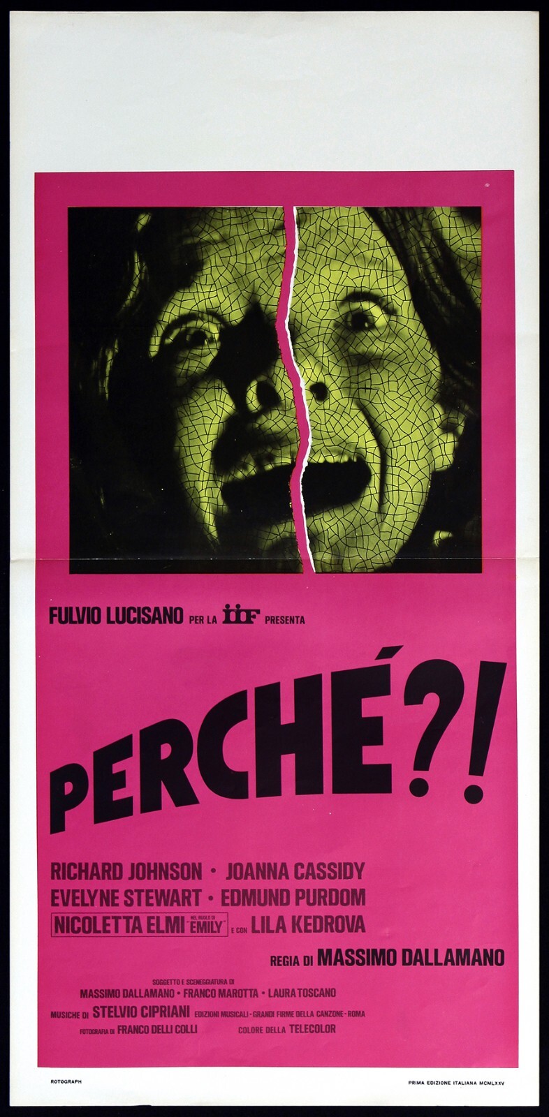 Locandina originale film Il medaglione insanguinato (1975) - Regia di Massimo Dallamano