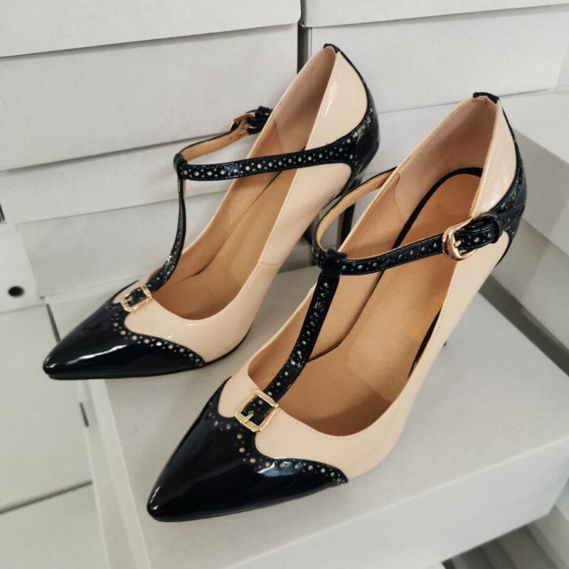Women Brogue Wingtip Pointy Toe 