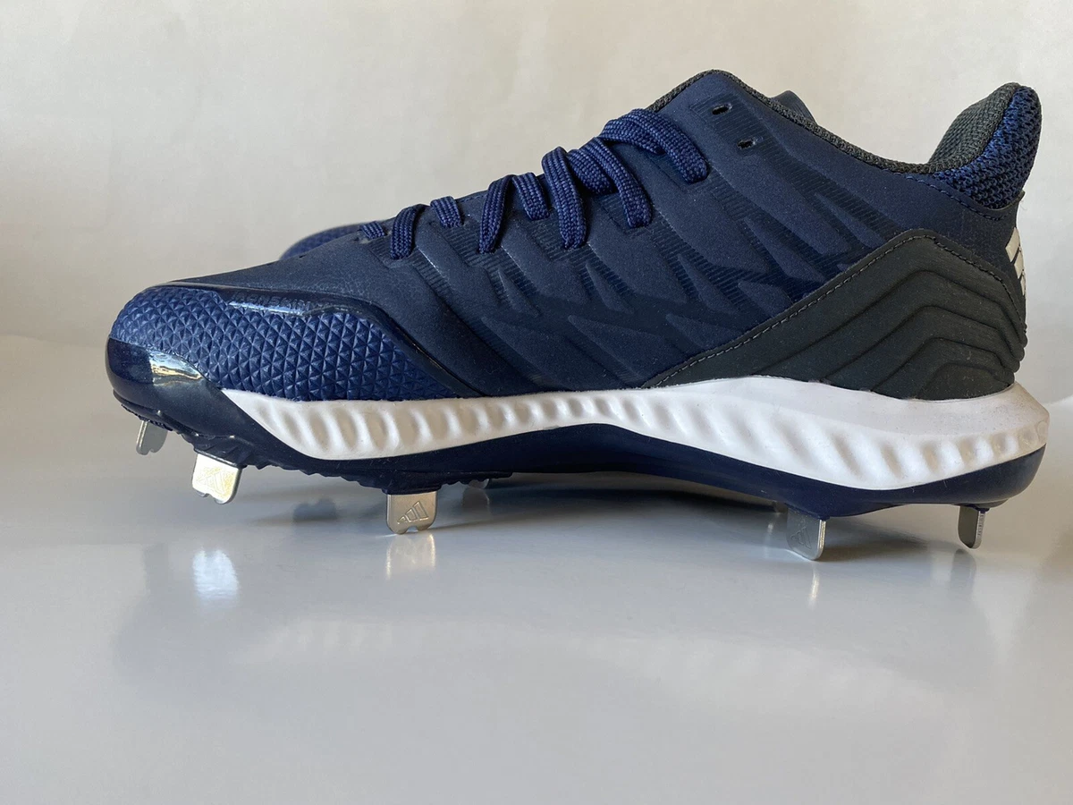 ADIDAS Men s Size 6.5 US Icon Bounce Metal Baseball Cleats Navy White NEW