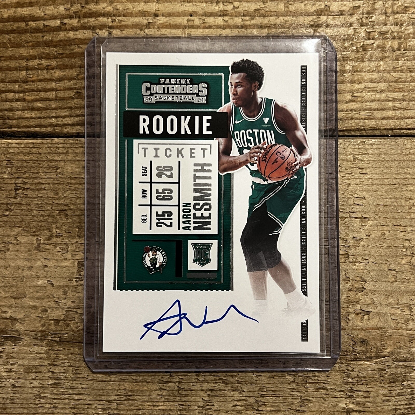 2020-21 Aaron Nesmith Optic Contenders - Rookie Ticket Variation On-card Auto