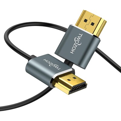 HDMI Kabel 0,5M Ultra Dünn Slim Flexibel 4K 3D Kompatibel