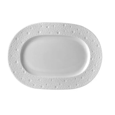 Bernardaud Ecume White Oval Platter 12'' x 9''