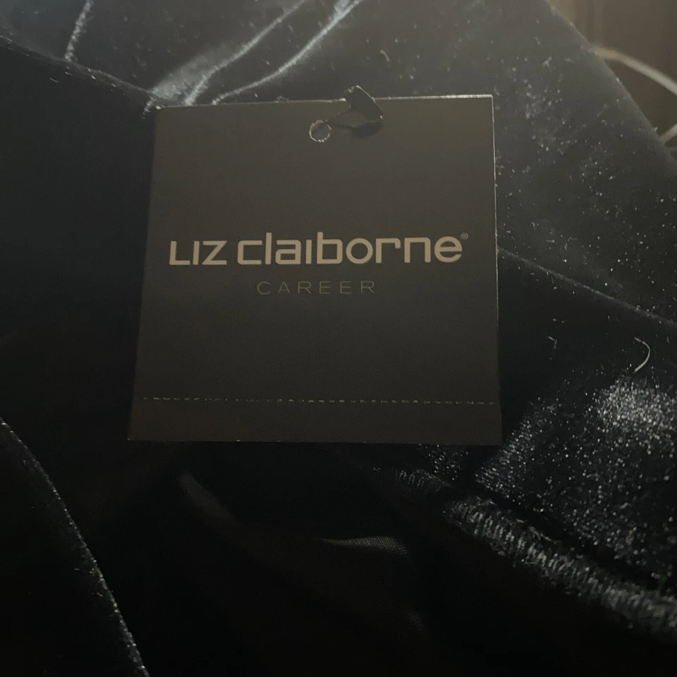 Falda de terciopelo negra vintage Elisabeth by Liz Claiborn para mujer talla XL Foto 2 de 4