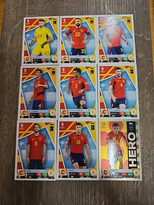 Match Attax Euro 24 Komplettes Team Spanien ( Alle 18 )
