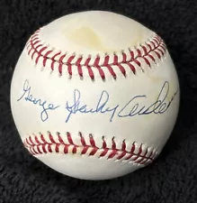 George Sparky Anderson Full Name Signed AUTOGRAPHED VINTAGE OAL Baseball BAS COA