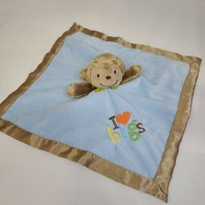 Carter's Just One You I Love Hugs Monkey Lovey Security Blanket Rattle 15"