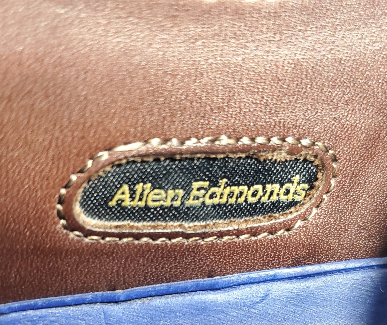 SAOLA Scarpe Allen Edmonds uomo 11 D Road Warriors 1601 punta da bicicletta nera polpaccio USA