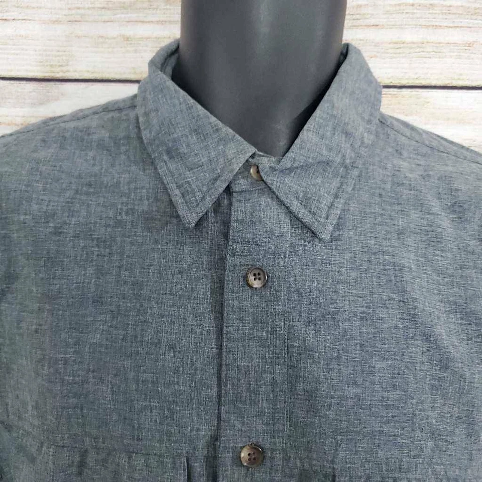 C.C. Filson Mens Hunting Shirt Gray Heathered Long Sleeve Buttons Pockets M (A1) - Image 2 of 4