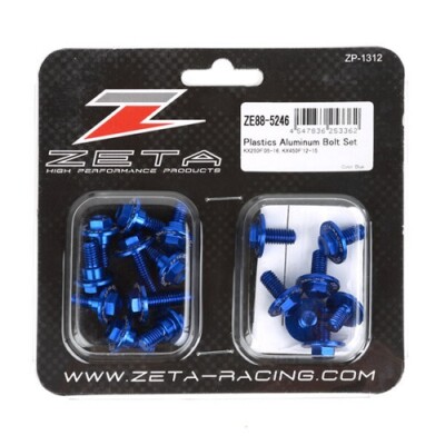 ZETA® ZE88-5246 - Blue Aluminum Bolt Kit for 05-16 Kawasaki KX250F