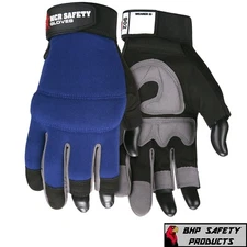 FASGUARD MECHANICS SYNTHETIC LEATHER 3 FINGERLESS DESIGN MULTI-TASK WORK GLOVES