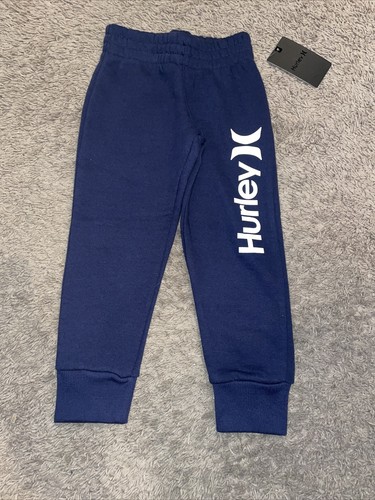 NWT Boy's Hurley Navy Blue Fleece Joggers Sweatpants Size 4 - Picture 2 of 7