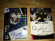 Darrynton Evans Mosaic prizm rookie auto and Premier Draft Next Level signatures