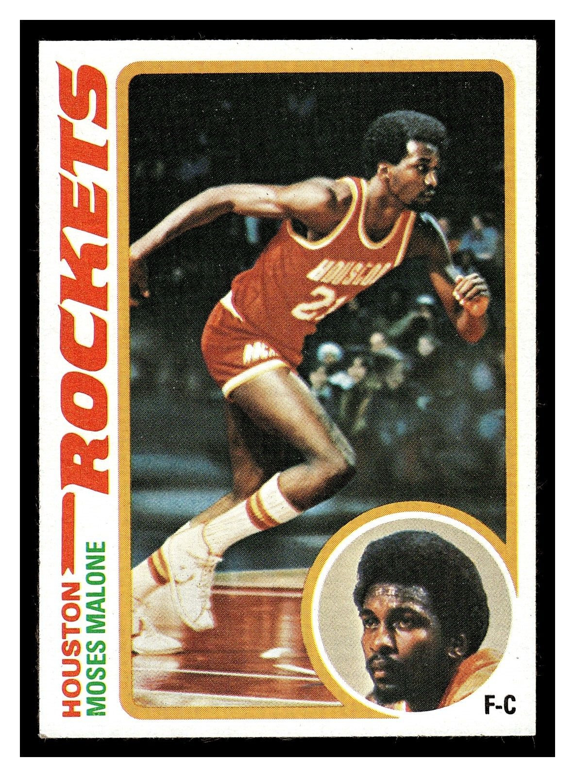 1978 TOPPS MOSES MALONE #38 HOUSTON ROCKETS HOF HIGH GRADE BEAUTIFUL CARD