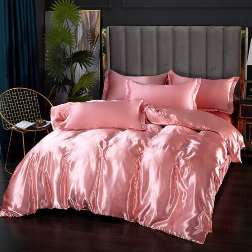 Mulberry Silk Bedding Set Duvet Cover Bed Sheet Pillowcase King Queen Full Twin - Picture 26 of 41