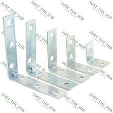 Corner Braces - Zinc Plated Brackets - Right Angle L Shape Bracket 90 Degree