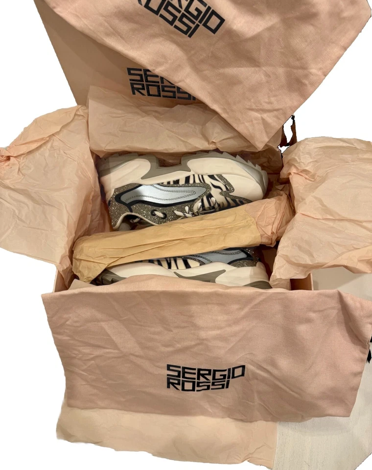 Nuevas Zapatillas y Caja SERGIO ROSSI ITALIA Minorista $795 ¡80% DE DESCUENTO! XR EXTREME S 36 US 6 Foto 2 de 4