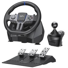 V9 Gen 2 Racing Wheel With Hall Effect Pedals And Shifter Gaming Steering Wh...