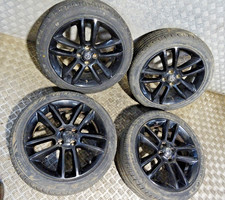 VAUXHALL CORSA D SRI 2010-2014 17" SET OF ALLOY WHEELS+TYRES BLACK AANW