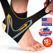 Ankle Brace Support Compression Sleeve Pain Relief Plantar Fasciitis Foot Wrap