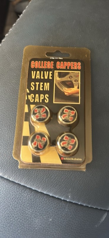 New NCAA Car Truck Chrome Finish Tire Valve Stem Caps Covers Nebraska Huskers
