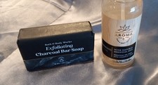 BATH  BODY WORKS Set- Cedarwood Sauna Essential Oil Mist  Charcoal Bar Soap