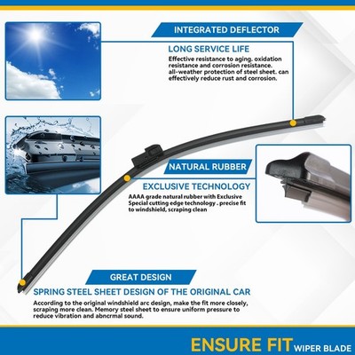 2Pcs Front Windshield Flat Wiper Blades For BMW 5 Series E39 1995-2003 2622 - Foto 12